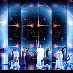 Dean Bassett, Mariana Hong, Daniel Sumegi, Deborah Humble, Alexander Sefton and the Opera Australia Dancers