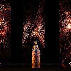 Angela Hogan as 2nd Norn, Celeste Haworth as 1st Norn, and Olivia Cranwell as 3rd Norn